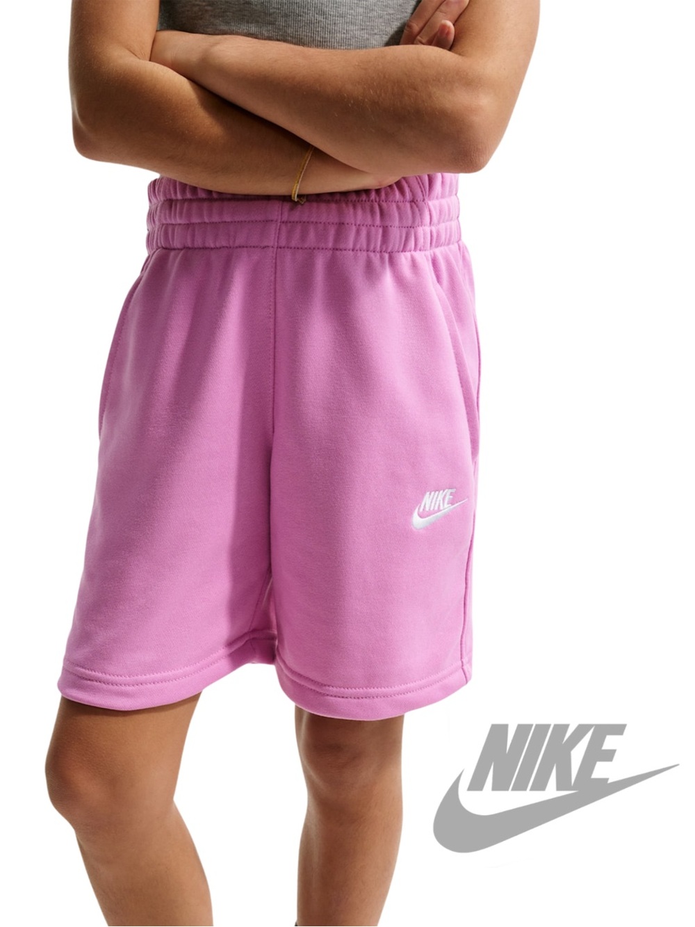 new All Kids Fit Sportswear Club Fleece French Terry Shorts